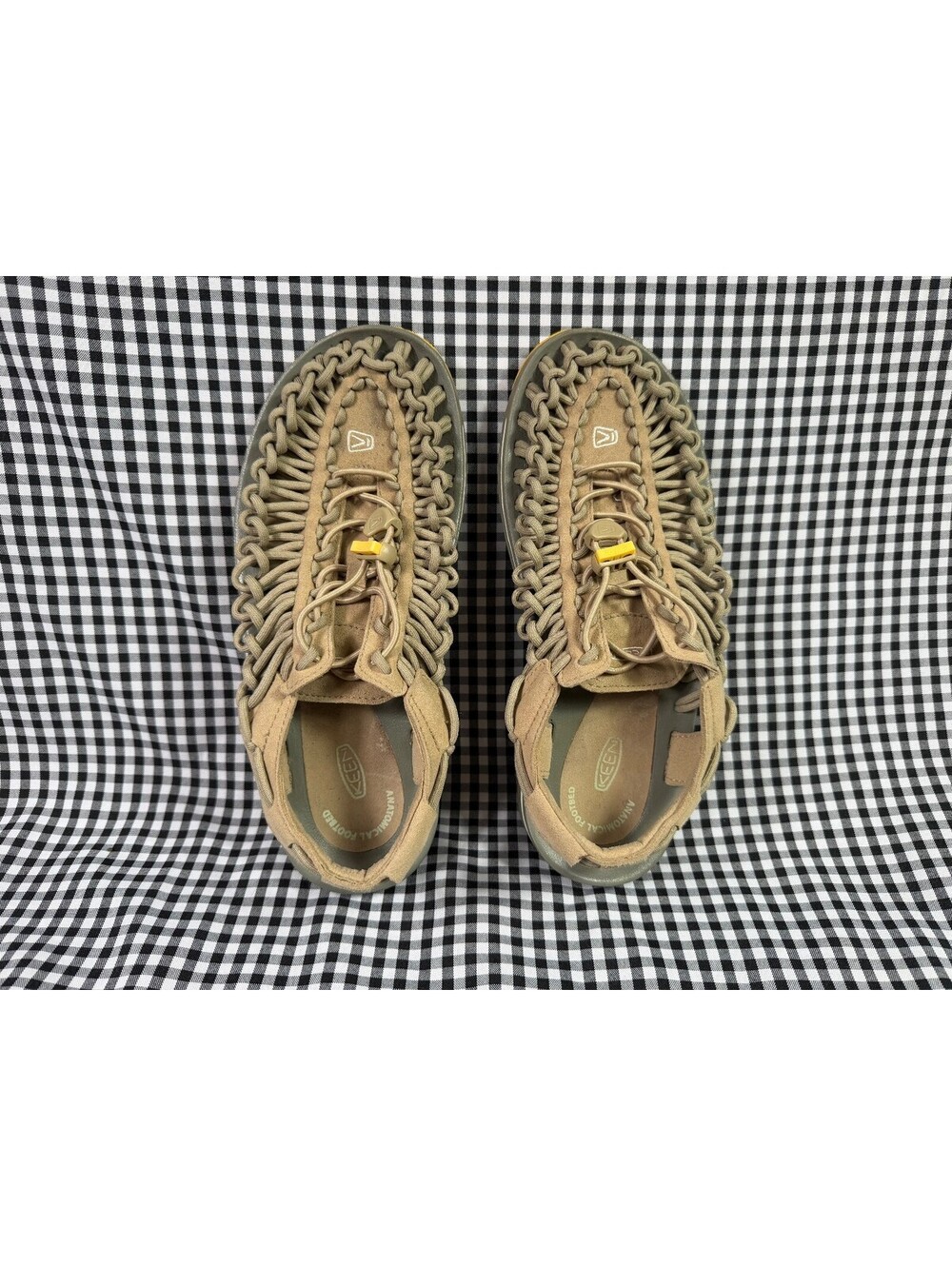 KEEN Uneek Women 7.5 EU 38 Taupe Cord Sandals Bungee Gorpcore Outdoor Shoes